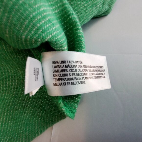 A New Day Green Linen & Rayon Womens Sleeveless Tank Top Size M Relaxed fit - Picture 7 of 7